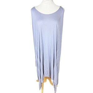 NWT‎ Rude Riders Women's Lavender Viscose Silk Floral Graphic Back Tunic Italy